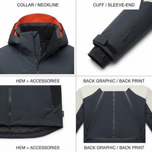 Chaqueta de Esquí AeroShield 3L Pro-Alpine Personalizada para Hombre, 20K Impermeable, Cordura, Lana Merino, Cuello Alto, Invierno, Snowboard - Product Image 4