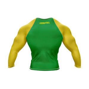 Best Quality Men's Rash Guards Sportswear Custom Logo Digital Print Solid Breathable Quick Dry Lightweight 160g Polyester/Nylon - Product Image 2