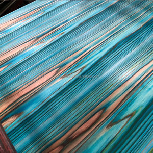 Chapa de Madera de Cedro Japonés IRODORITAI VC-01-SB, Patentada, Teñida a Alta Presión en Azul Cielo, Textura Lisa, Corte en Rodajas, Varias Longitudes - Product Image 4