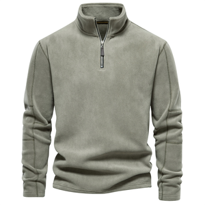 Sweat-shirt à capuche en polaire pour homme, col montant, tricoté, chaud et décontracté, pour l'automne et l'hiver - Product Image 6