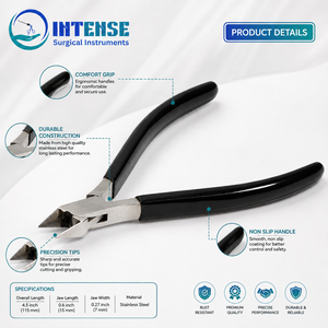 Alicates de Corte de Precisión Profesionales de Acero Inoxidable para Joyería con Mango Antideslizante y Cómodo - Product Image 2