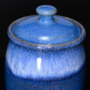 Glossy Blue Gradient <b>Storage</b> Canister Lid Secure Seal Moisture Safe Durable Kitchen Organizer Stylish Countertop Accent - Product Image 2