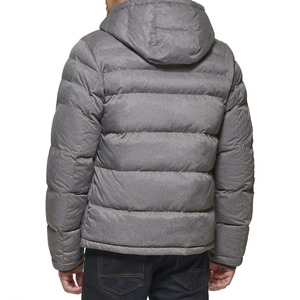 Blouson matelassé à capuche personnalisé ODM, patchwork en toile, sur mesure, chaud, hiver, fermeture éclair, léger, imperméable, respirant - Product Image 4