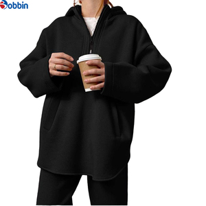 Conjunto Deportivo Unisex Personalizado de Última Tendencia, Sudadera con Capucha y Cierre de Media Cremallera, Pantalones Largos, Corte Regular, Color Sólido, Ropa Casual de Invierno - Product Image 2