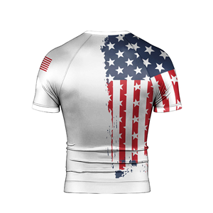 Camiseta Deportiva Unisex de Manga Corta con Estampado de Bandera Americana por Sublimación, Secado Rápido, Transpirable, 100% Poliéster, MMA BJJ, Camisetas Deportivas Personalizadas - Product Image 4