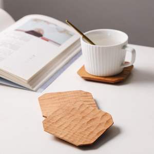 Posavasos de madera de roble con resina epoxi, diseño de nogal blanco, bonitos posavasos para café, batidos y té, bases de madera para bebidas - Product Image 4