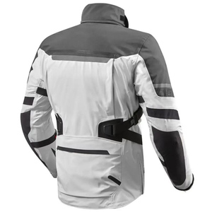 Chaqueta de Motociclismo de Manga Larga para Hombre, Resistente al Viento, para Todas las Estaciones, Diseño Blanco y Gris - Product Image 6