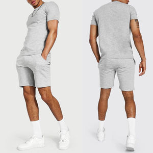 Proveedor de conjuntos de verano personalizados con logotipo para hombre, conjunto ligero de playa para hombre, conjunto casual de dos piezas para hombre. - Product Image 5