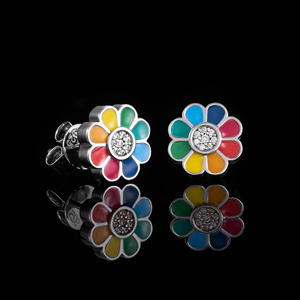 ต่างหูเงินแท้ประดับมอสซาไนต์ขายส่ง - Product Image 2