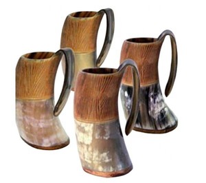 Jarra Tradicional de Cuerno de Alta Demanda, Estilo Vikingo, para Mead, Cerveza, Vino o Fiestas, Disponible para Compras al por Mayor - Product Image 5