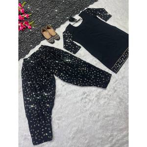 Ensemble de vêtements de fête pour femmes, élégant, haut Patiala Salwar et dupatta - Product Image 3