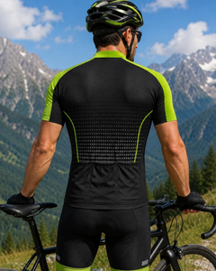 Maillot de cyclisme à manches courtes pour homme, bleu et blanc, maillot de vélo personnalisé par sublimation, respirant et à séchage rapide, maillot de course sur route - Product Image 6