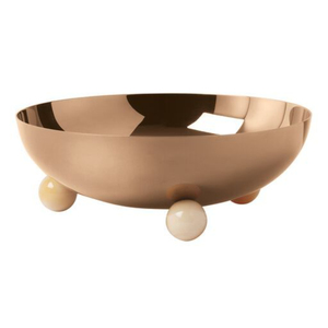 Bol de luxe moderne en métal noir avec bord doré et base ornée pour la décoration de table de maison ou d'hôtel - Product Image 3
