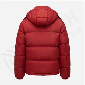 Men's High Quality Hooded <b>Puffer</b> <b>Jacket</b> Custom Warm Quilted Padded Winter Coat Reversible Stand Collar <b>Thin</b> Outdoor Winter Wear - Product Image 3