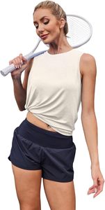 Débardeur décontracté tendance pour femme, sans manches, doux, extensible, côtelé, respirant, séchage rapide, écologique, vêtement de fitness estival - Product Image 5