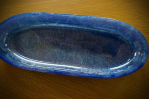 Plateau de rangement ovale en résine polie, fait main, de luxe moderne, pour aliments et légumes, avec bol, pour la maison et l'hôtellerie - Product Image 4
