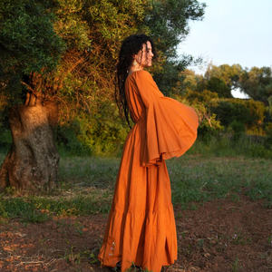 Robe longue bohème en coton tendance 2026 pour femme, idéale pour festival, plage ou soirée, cadeau pour elle - Product Image 3