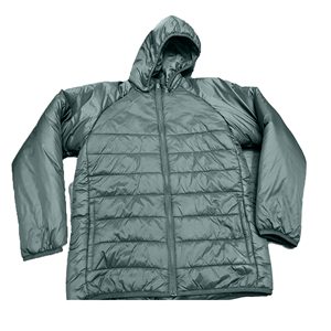 Chaqueta Acolchada con Capucha para Hombre, Cortavientos, Cierre de Cremallera, Abrigo Casual de Invierno, Color Sólido, Relleno de Poliéster, Corte Regular - Product Image 1