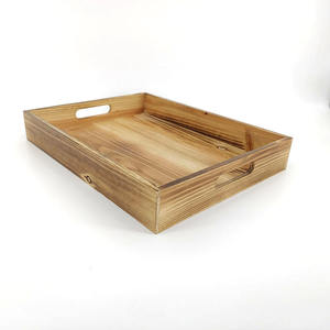 Plateau de service rond en bois d'acacia naturel, best-seller, plateau en bois pour la présentation des aliments, décoration de cuisine, salle à manger, maison, article de table - Product Image 1