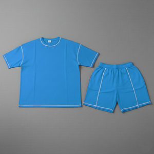 Conjunto de Camiseta y Pantalones Cortos Negros de Alta Calidad, con Logotipo Personalizado, Impresión Puff en Color Puro, Venta al Por Mayor - Product Image 6