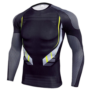Stylish Men Rash Guard Quick Dry UV Protection <b>Compression</b> <b>Shirt</b> for Gym Workout Swimming Guard Wholesale <b>Custom</b> <b>Design</b> Men - Product Image 2