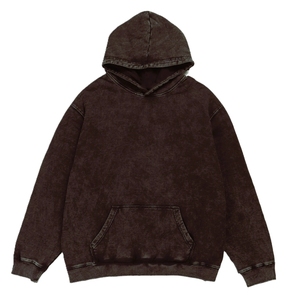 Sudadera con Capucha Casual de Algodón Terry Lavado de Color Liso para Hombre, Talla Grande, con Bolsillos, Diseño de Invierno, Logotipo Personalizado - Product Image 6