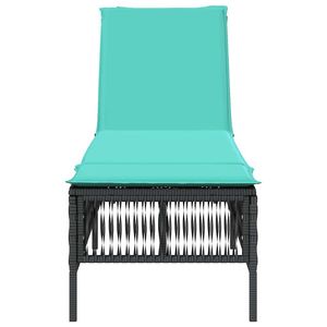 Tumbona de Patio Estándar de Ratán PE Negro - Product Image 4