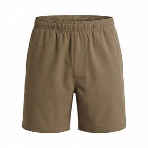 Nuevos pantalones cortos casuales de verano para hombre, de secado rápido, transpirables, de algodón, de tela circular, de cinco cuartos, sueltos, de cintura media, elásticos, de color liso. - Product Image 1