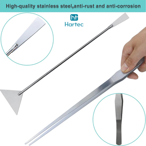 Juego de Herramientas Profesionales de Acero Inoxidable para Acuarios, Tijeras para Recortar Plantas Acuáticas, Pinzas Curvas, Espátula, Kit para Acuarios - Product Image 2