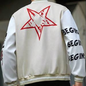 Veste universitaire en laine brodée en chenille personnalisée manches en cuir Streetwear de collège moderne veste d'extérieur d'hiver chaude pour hommes - Product Image 6