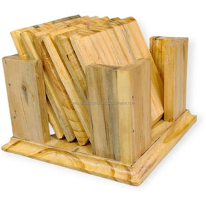 Posavasos Hexagonal de Madera Grabado a Mano, Estilo Clásico, 5mm de Grosor, Decoración Rústica para el Hogar, Tapete para Bebidas con Diseño - Product Image 6