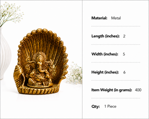 Sculpture de Ganesha assis en laiton avec Shankh, design Art Déco créatif, article de luxe spirituel pour le festival Diwali, cadeau de pendaison de crémaillère, Pooja - Product Image 6