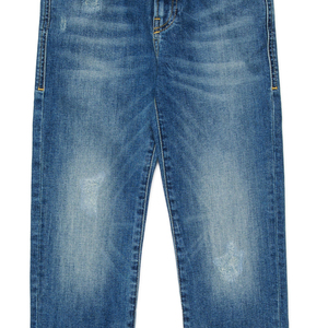 Pantalones de mezclilla para niños, cómodos y transpirables, con bolsillos laterales, estilo casual elegante, mezclilla de algodón de primera calidad, corte ajustado. - Product Image 3