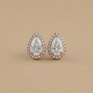 Classic Style 5x7MM Each Pear Cut Moissanite <b>Stud</b> Earrings 925 Sterling <b>Silver</b> For Women Fine Special For Anniversary Gift - Product Image 4