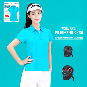 Polo de golf pour femmes, nouvelle marque, décontracté et tendance, taille XL, personnalisable avec logo, fabriqué au Bangladesh - Product Image 2