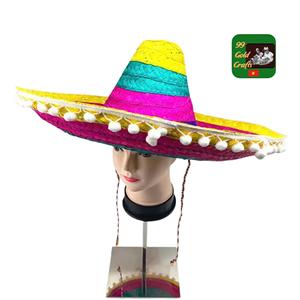 Chapeau de paille vietnamien de haute qualité, sombrero mexicain, fabrication en usine, tendance, fibres organiques, cadeaux souvenirs pas chers - Product Image 1