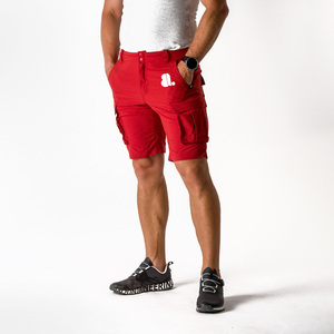 Pantalones Cortos Bermuda para Hombre, Color Gris Oscuro, Cintura Media, Cierre con Botones, Tela Oxford Transpirable, Logotipo Frontal, Bolsillos Cargo, Casuales, de Secado Rápido - Product Image 3