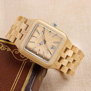 Montre en bois artisanale tendance, design Art Déco personnalisé, style antique, montre ronde de luxe pour homme - Product Image 6