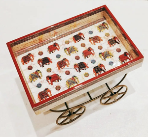 Bandeja de servicio impresa de madera para mesa de cena decorar bandeja de servicio de comida única para restaurante de Hotel en casa - Product Image 4