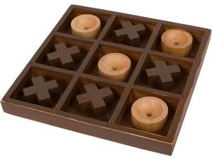 Juego de tres en raya de madera acabado a mano con textura de grano natural y superficie pulida - Product Image 5