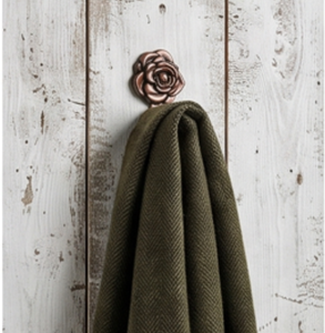 Vintage Style Rose Wall <b>Hook</b> Metal Rust Resistant Flower Design Single <b>Hook</b> for Clothing Display Door Hanger Stylish Home Accent - Product Image 3