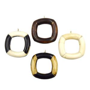 Hand <b>Crafted</b> Polished Natural Ox Bone Animal Style Eco-Friendly Pendant Natural Focal Bead with Gold Bail - Product Image 4