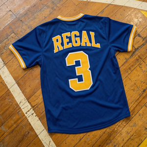 Camiseta de Baloncesto Regal Athletic con Cuello en V para Hombre, Azul y Amarillo, Sublimada, de Malla, 100% Poliéster, Camisetas de Fútbol Tosp - Product Image 2