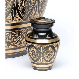 Artisanat supérieur rouge saphir nacre décorative famille petit métal Style américain adulte crémation urne fournitures funéraires - Product Image 5