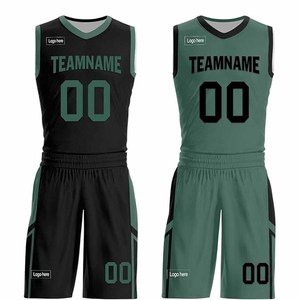 Ensemble de maillots de basket-ball pour hommes adultes, uniforme de sport personnalisé en maille respirante à manches courtes, logo sur le devant pour l'entraînement et le quotidien - Product Image 5