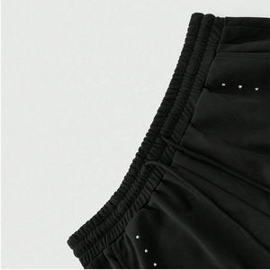 Custom Rhinestone Wide Leg Sweatpants Men Heavyweight Cotton <b>Baggy</b> <b>Joggers</b> Streetwear Track Pants OEM ODM Manufacturer - Product Image 5