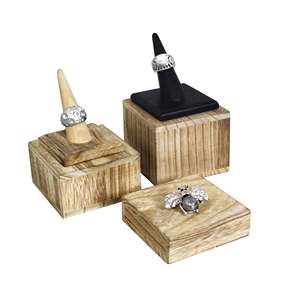 Exhibidores de Madera Natural para Joyería, Relojes y Cosméticos - Product Image 1