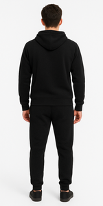 Sudadera con capucha de forro polar de algodón – Comodidad de forro polar suave de primera calidad, corte atlético moderno y ajustado, cremallera completa frontal suave - Product Image 3