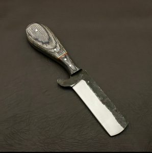 Couteau de boucher à lame tranchante, manche ergonomique en bois, en acier au carbone premium, forgé à la main, robuste et à lame fixe - Product Image 6