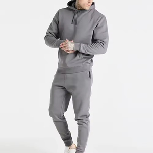 High Quality Custom Men Fleece Tracksuit Set Casual Two Piece Hip Hop Luxury Jogger With Hooded Winter Men Leisurewear Hoodie - Product Image 4